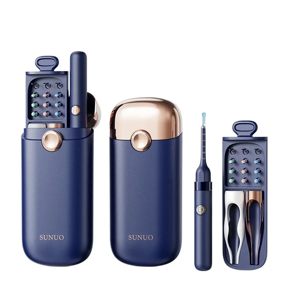 Hot EarSight Plus Smart Visual Ear Cleaner 6 LED Lights 1080P Ear Wax Removal Cleaner with tweezer Earpicks Ear Care