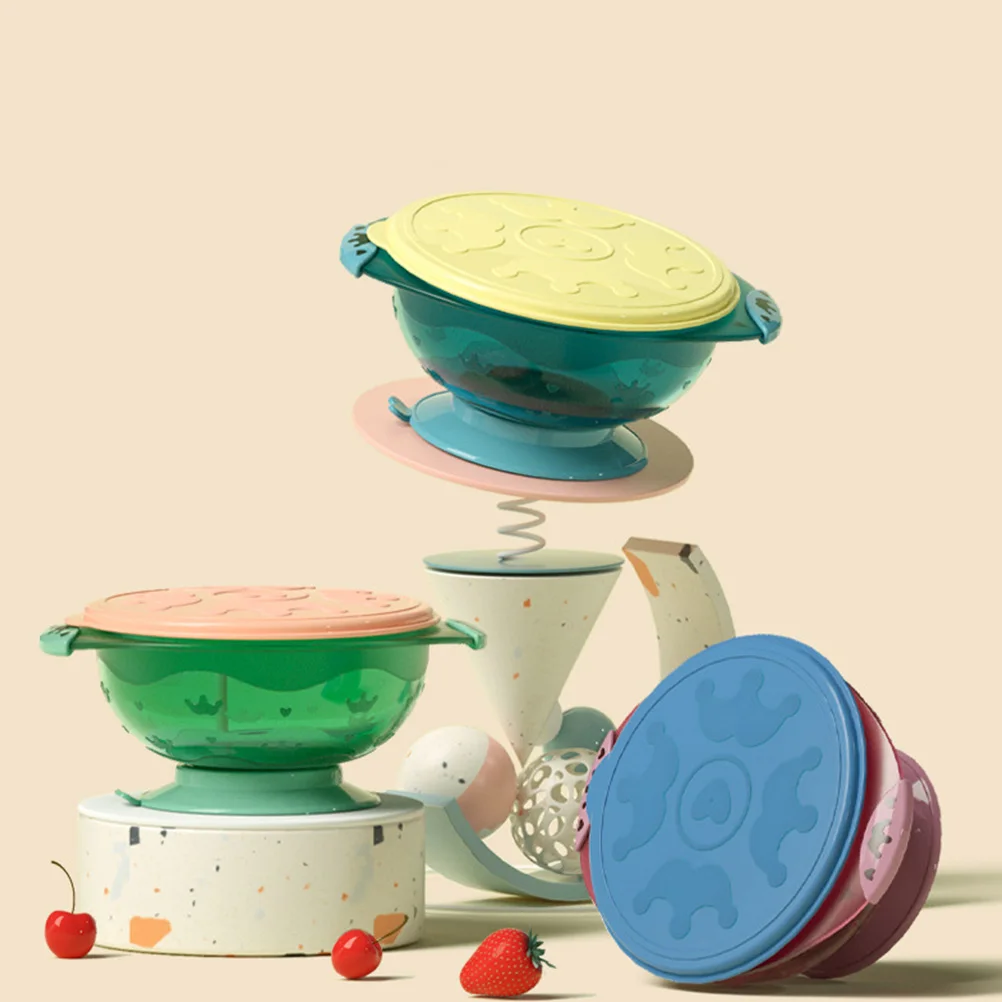 

1 шт. очаровательная детская миска на присоске, фиолетовая, экологически чистая, непроливаемая, пылезащитная крышка без кормления