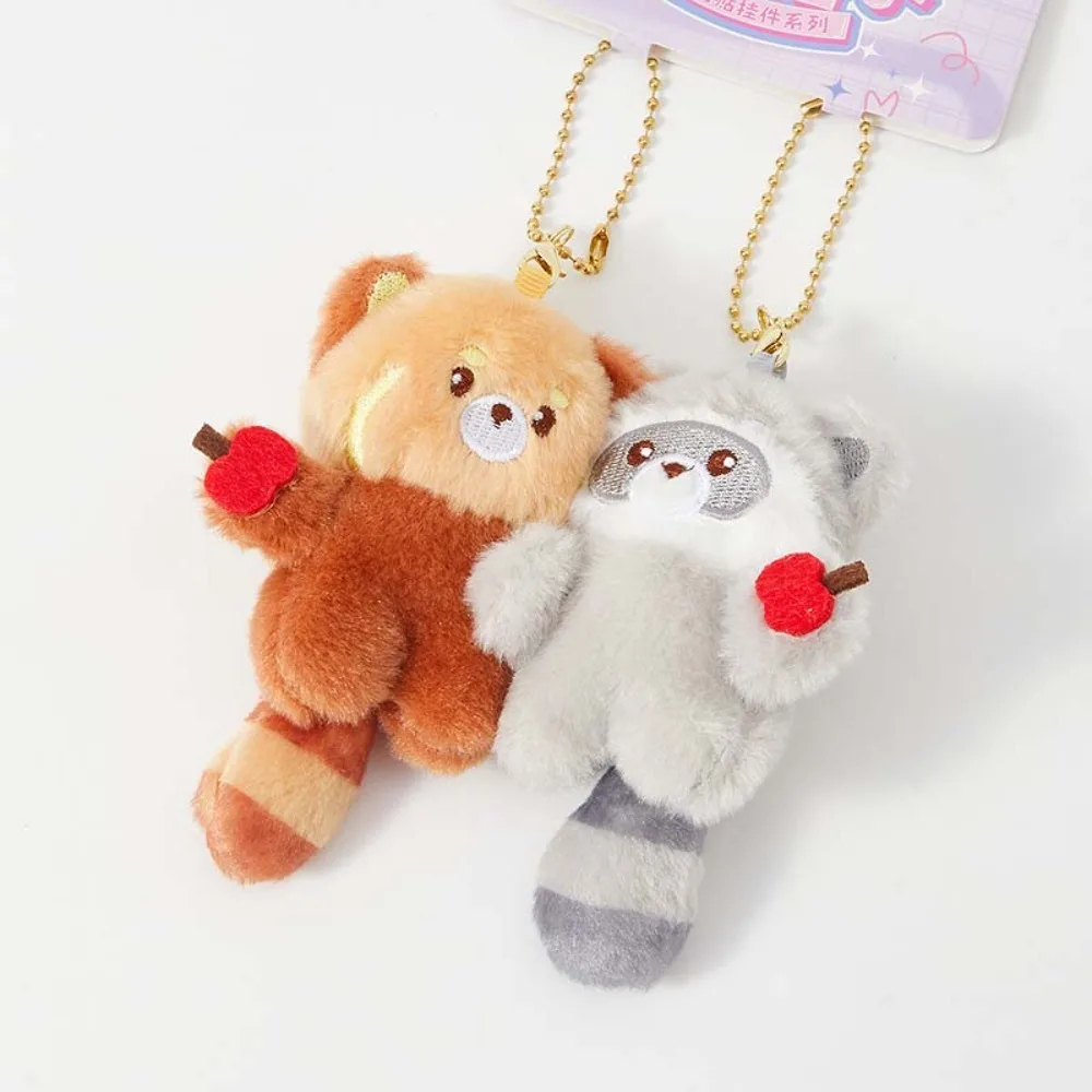 2pcs/set Rabbit Magnetic Otter Keychain Panda Korean Style Cartoon Couple Pendants Turtle Mental Plush Animal Key Buckle Party view 3