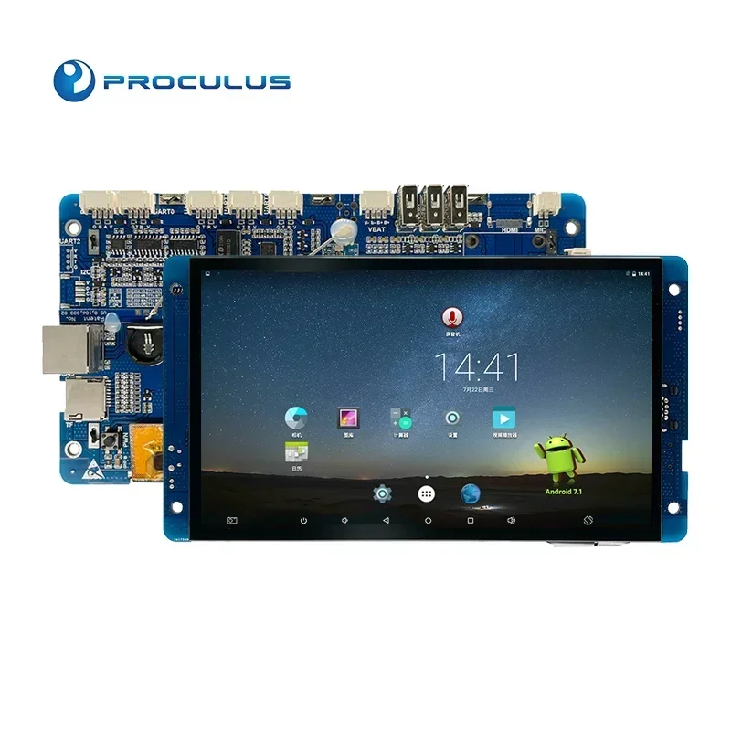 Proculus 1024*600 Android 7 Inch  RK3288 TFT 8GB Emmc 1.8ghz Quad-core A17 ARM 300 Nit 2GB DDR3  LCD Display Modules