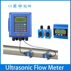 TUF-2000B Wall-mounted Ultrasonic Flow Meter TUF-2000M Modular Ultrasonic Water Flowmeter DN15-700 Digital Liquid Flow Transdcer