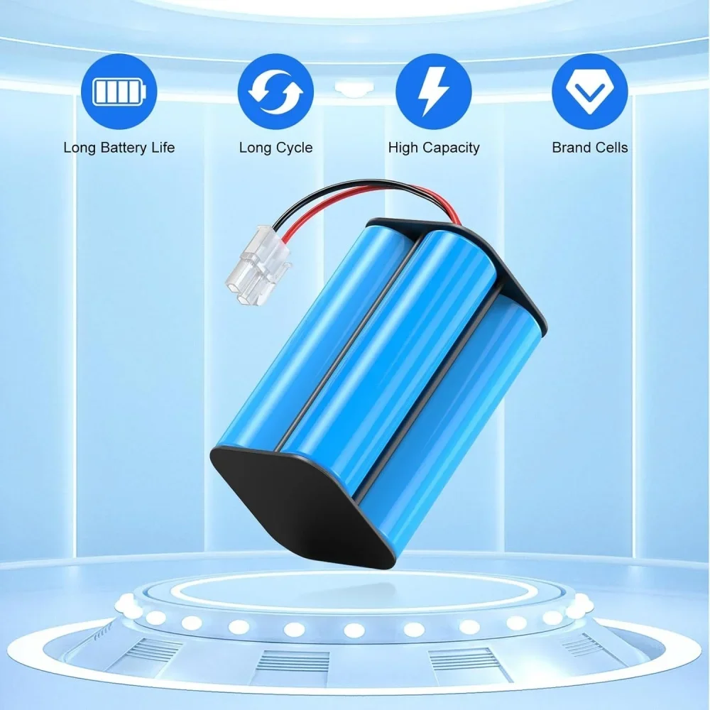 

New Upgrade 14.8V 12800mAh Battery for ILIFE A4 A4s V7 V7s Plus A6 Robot Vacuum Cleaner, 4S1P Real Capacity Li-ion Replacement