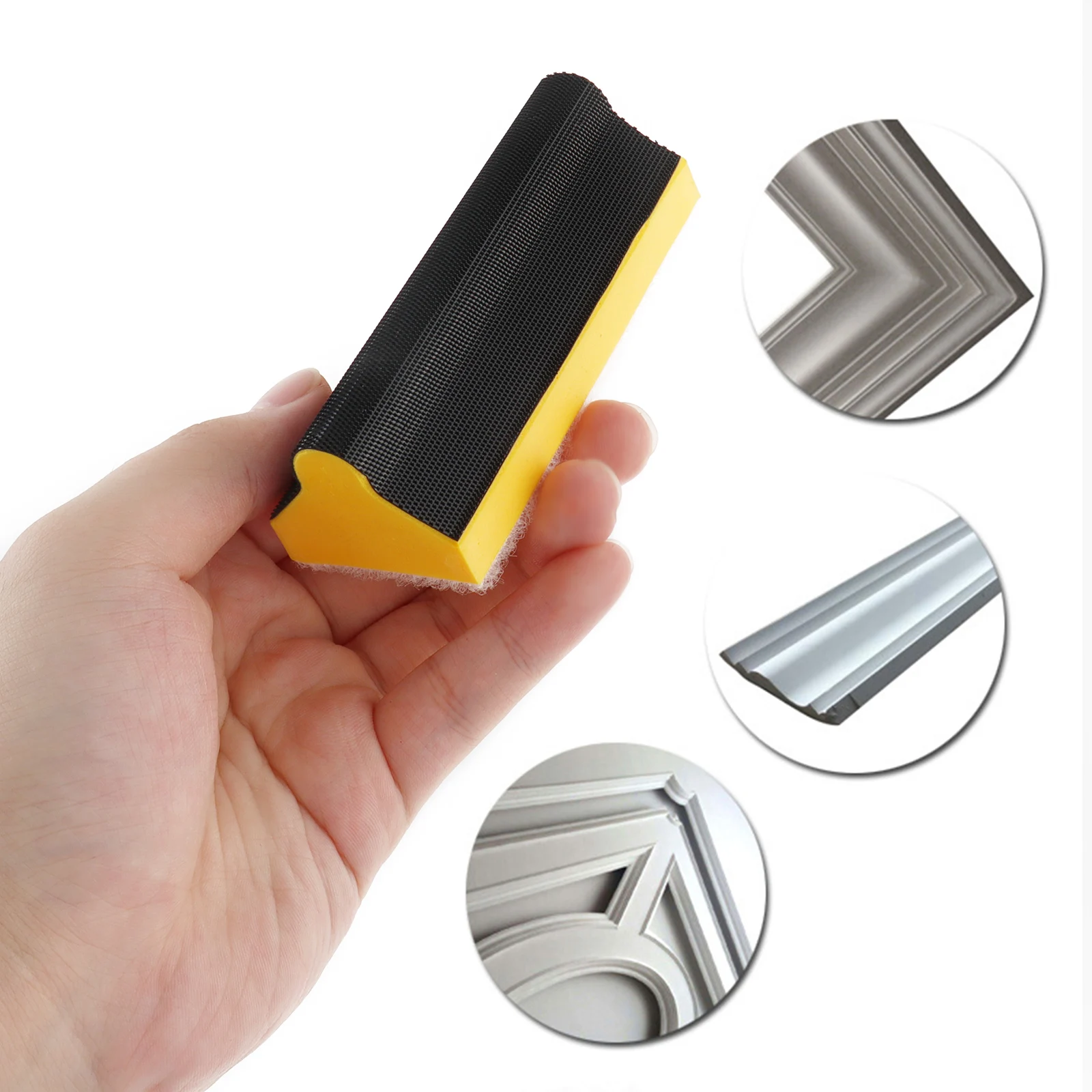 Hand Sanding Polishing Block Grinding Block Multiple Shapes Contoured Sanding Block for Sand Wood Furniture / Home Crafts