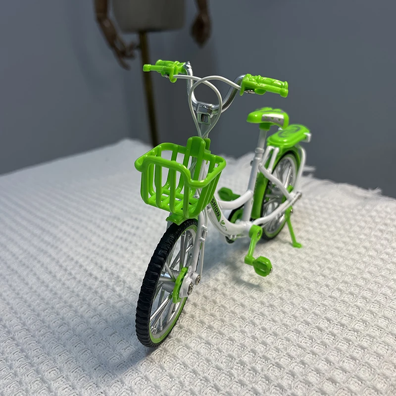 1:10 Mini Model Legering Stad Biycle Met Mand Diecast Bergvingerrace Miniatuur Rode Fiets Volwassen Simulatie Geschenken Speelgoed Jongens