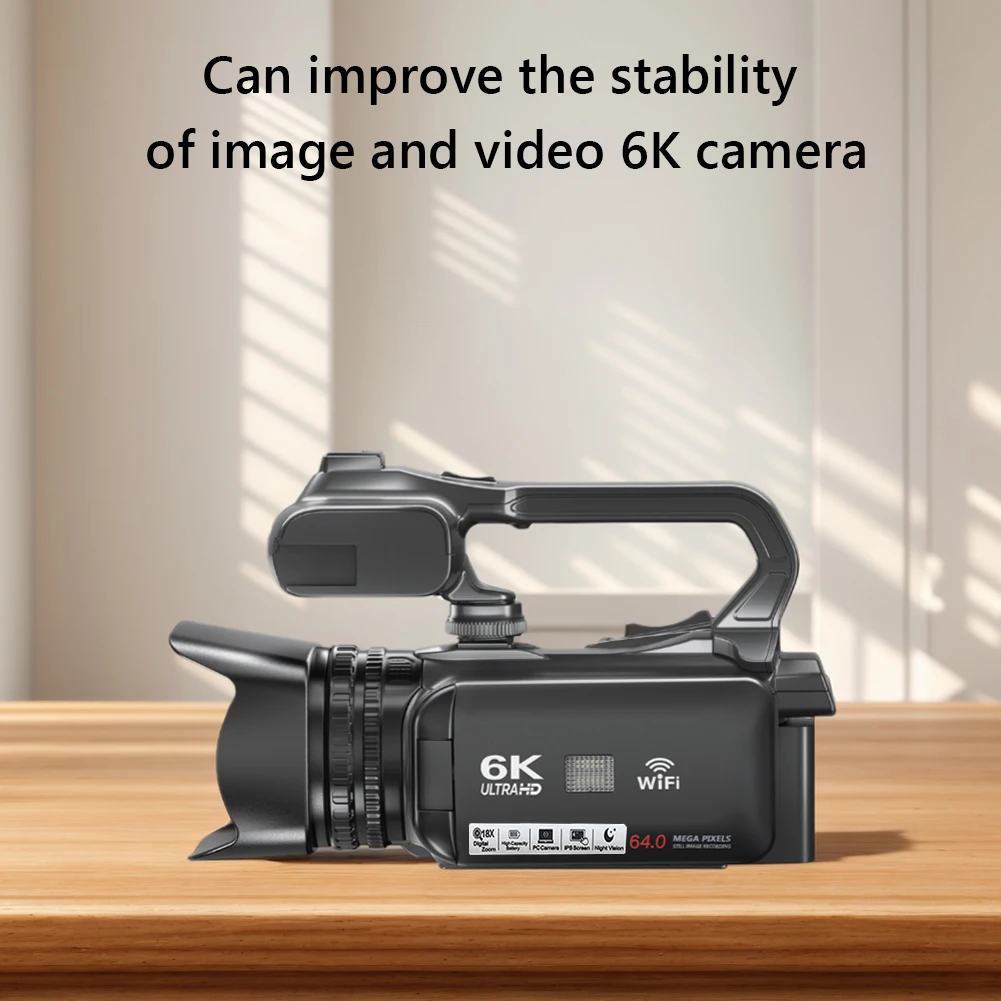 6K Camera Recorder 64MP 4inch Touch Screen Ultra HD WIFI Portable