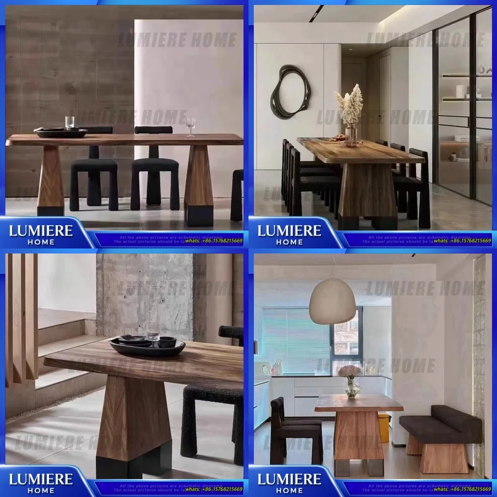 

Журнальный столик из массива дерева в стиле ваби-саби, винтажный ореховый стол для дома и офиса, рабочий стол для гостиной