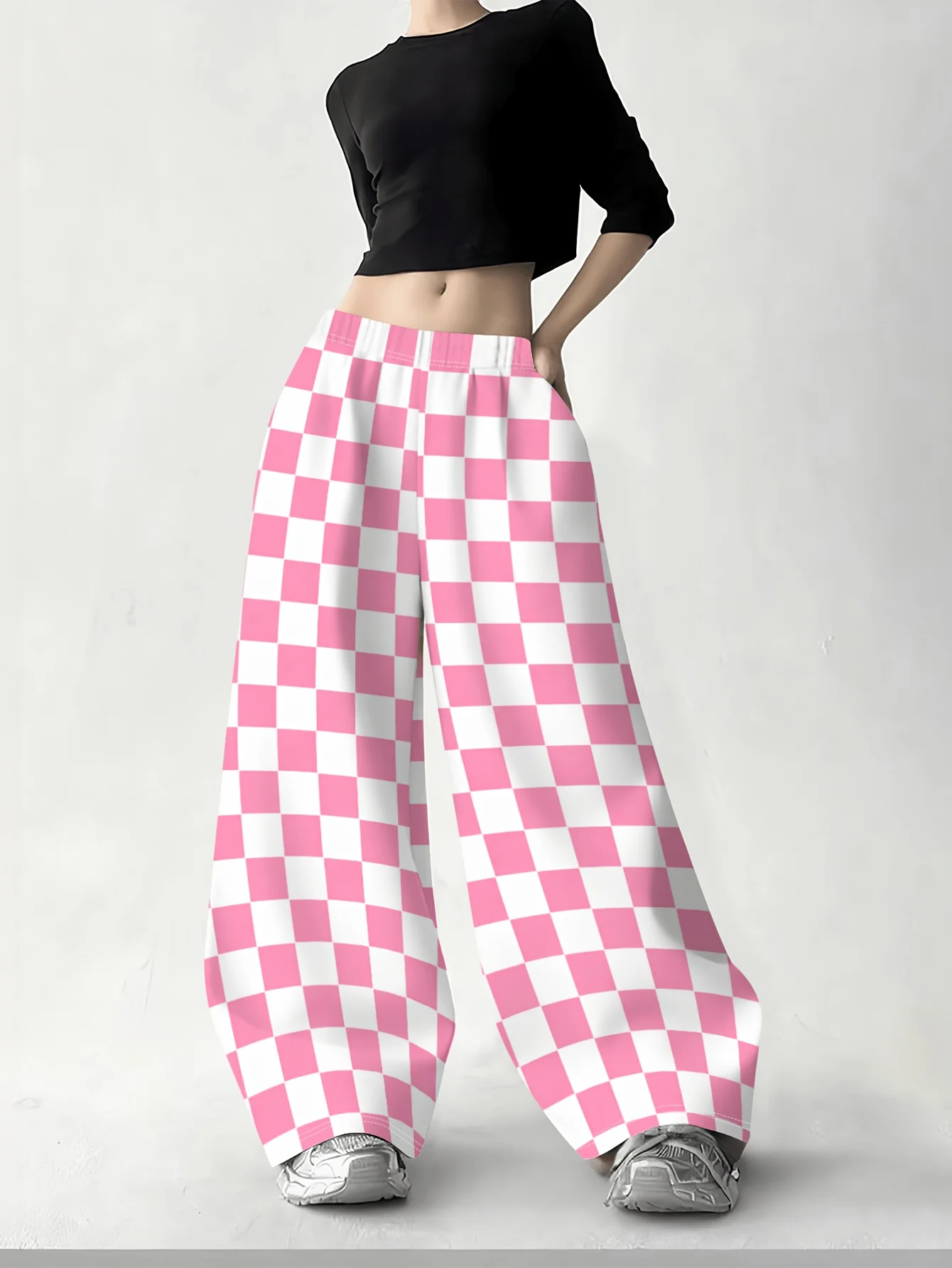 Spring/Autumn Hot Sale Personalized Fashionable Y2k Pants Trendy Fashion Vintage Print Loose Women Polka Dot Sports Pants