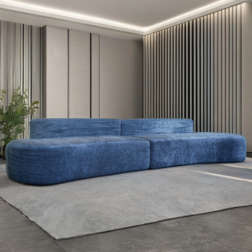 #Modern Simple Compression Roll Bag Living Room Sofa Flannelette Retro Fabric Compression Couch