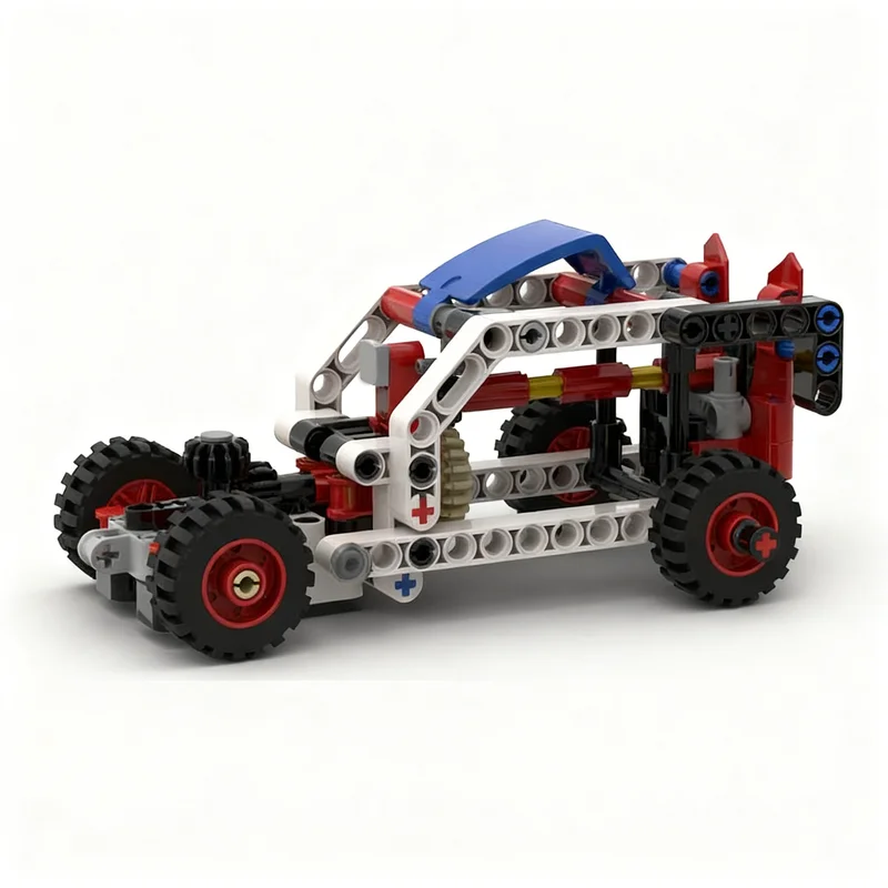 131 Piezas MOC, Bloques de Construcción Técnicos, Modelo de Hot Rod, Construcción Alternativa, Juguetes de Arquitectura, Regalo de Navidad, Idea Creativa, Educación