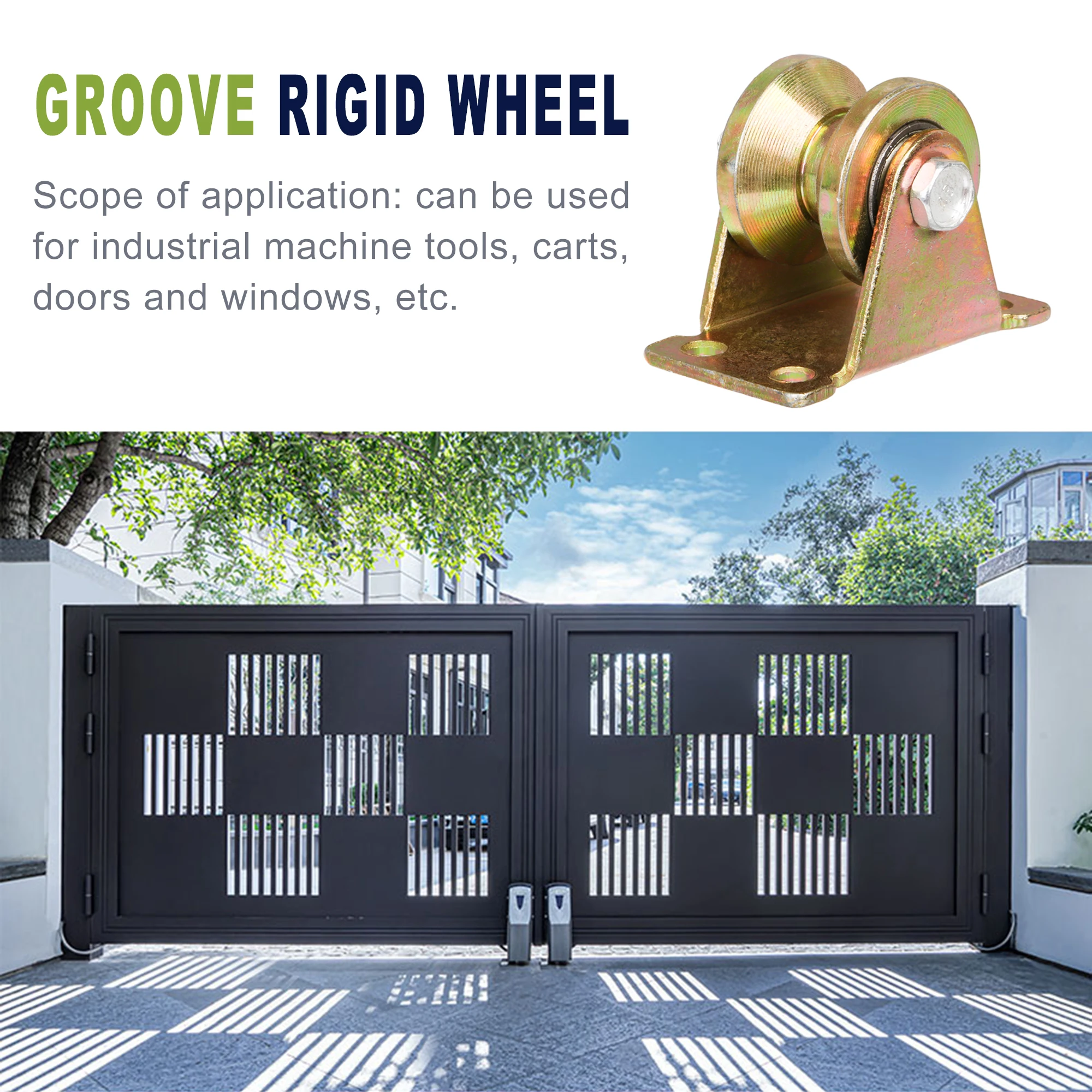 

CNBTR 200kg Load Bearing 31mm Wheel Dia 45# Steel Groove Rigid Caster Yellow