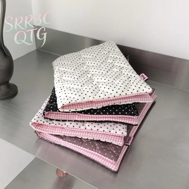Hot Sale Polka Dot A5 Book Cover Quilted Cotton Cute Notebook Sleeve Polyester Protector Stationery Gift