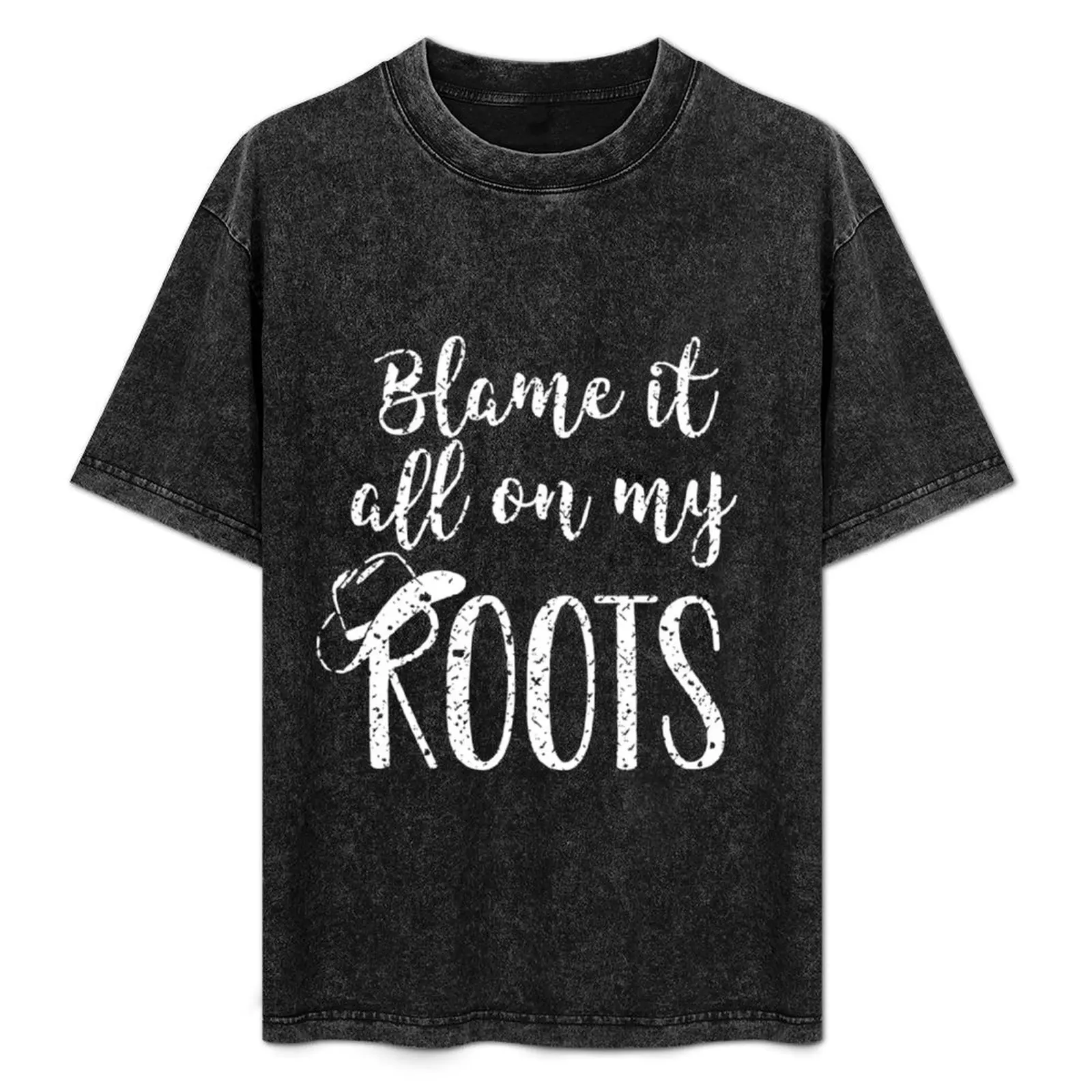 

Brooks Blame it all on my Roots T-Shirt t shirt personalised t shirt man casual T-Shirt