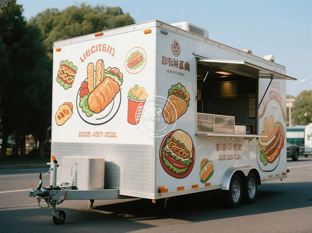 

Food Trailer Mobile Deep Fryer Mobile Kitchen Trailer Customized Concession Food Truck