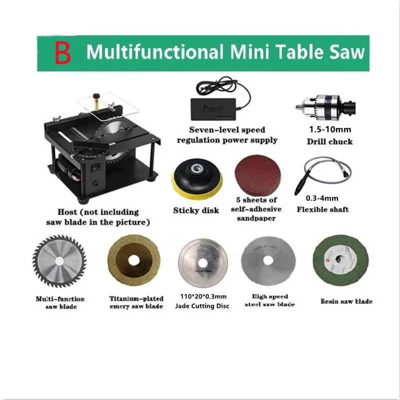 12–24 V, 200 W, Tischkreissäge, Mini-Desktop-Elektrosäge, Geschwindigkeitswinkel, verstellbarer Schneider für Holz, Kunststoff, Acryl