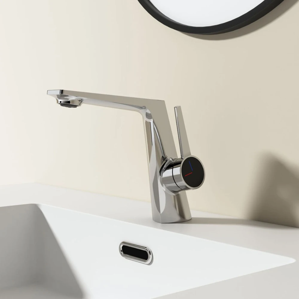 

Хромированный смеситель для ванной комнаты, матовое золото, для горячей и холодной воды, однорычажный, из латуни, черный, для раковины