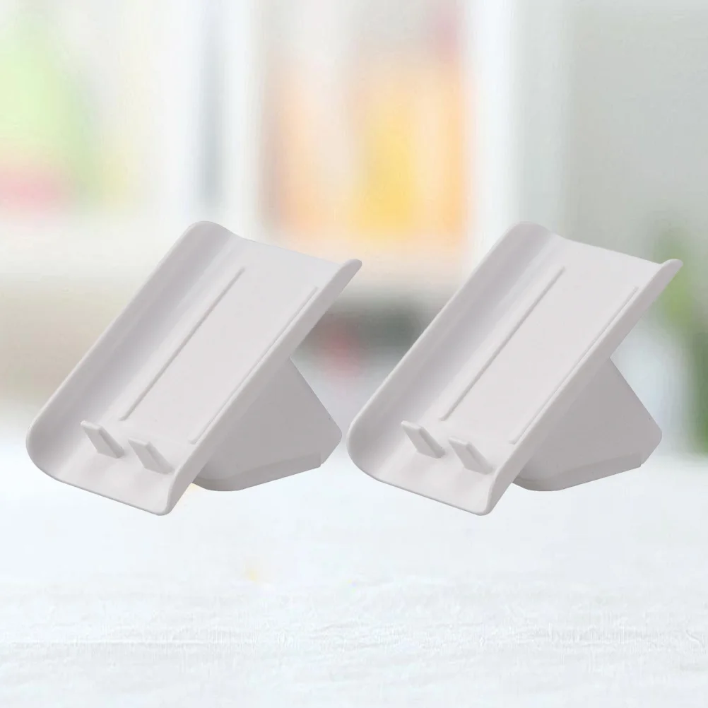 

2 pcs Premium Pp Tilted Soap Box White Eco-Friendly Lightweight Portable Soap Holder Storage Desktop Drainer Rack For