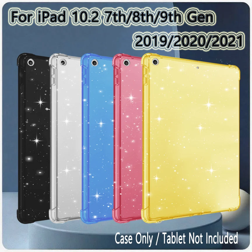 

Блестящий чехол для iPad 10,2 2019 2020 2021 7-го, 8-го, 9-го поколения | Легкий мягкий ТПУ | Ультрапрозрачный чехол для планшета с защитой от царапин