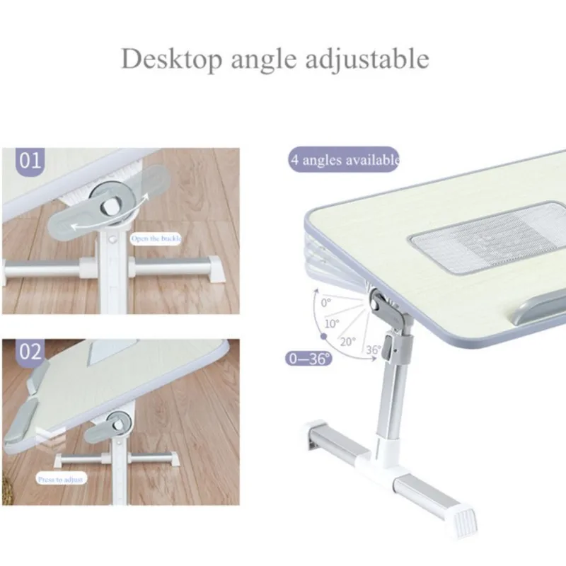 K-STAR Multifunction Simple Folding Laptop Desk With Cooling Fan Lifting Small Table Dormitory Computer Table BedDesk 2020 New