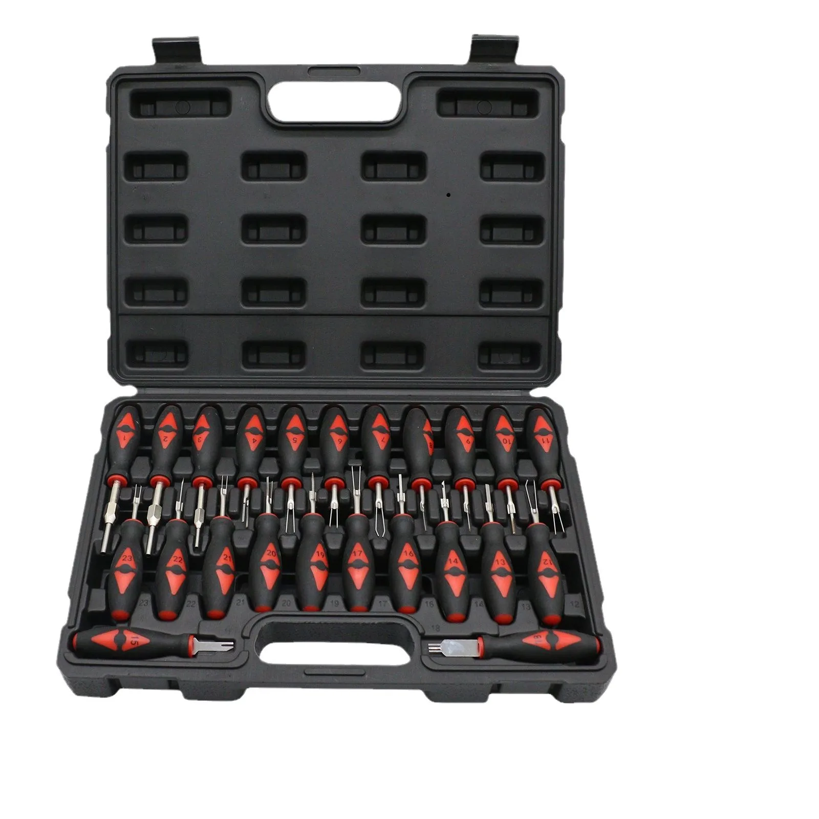 

Suitable for 23-piece set of automotive terminal needle withdrawal device, wiring harness plug unlocking tool terminal needle wi