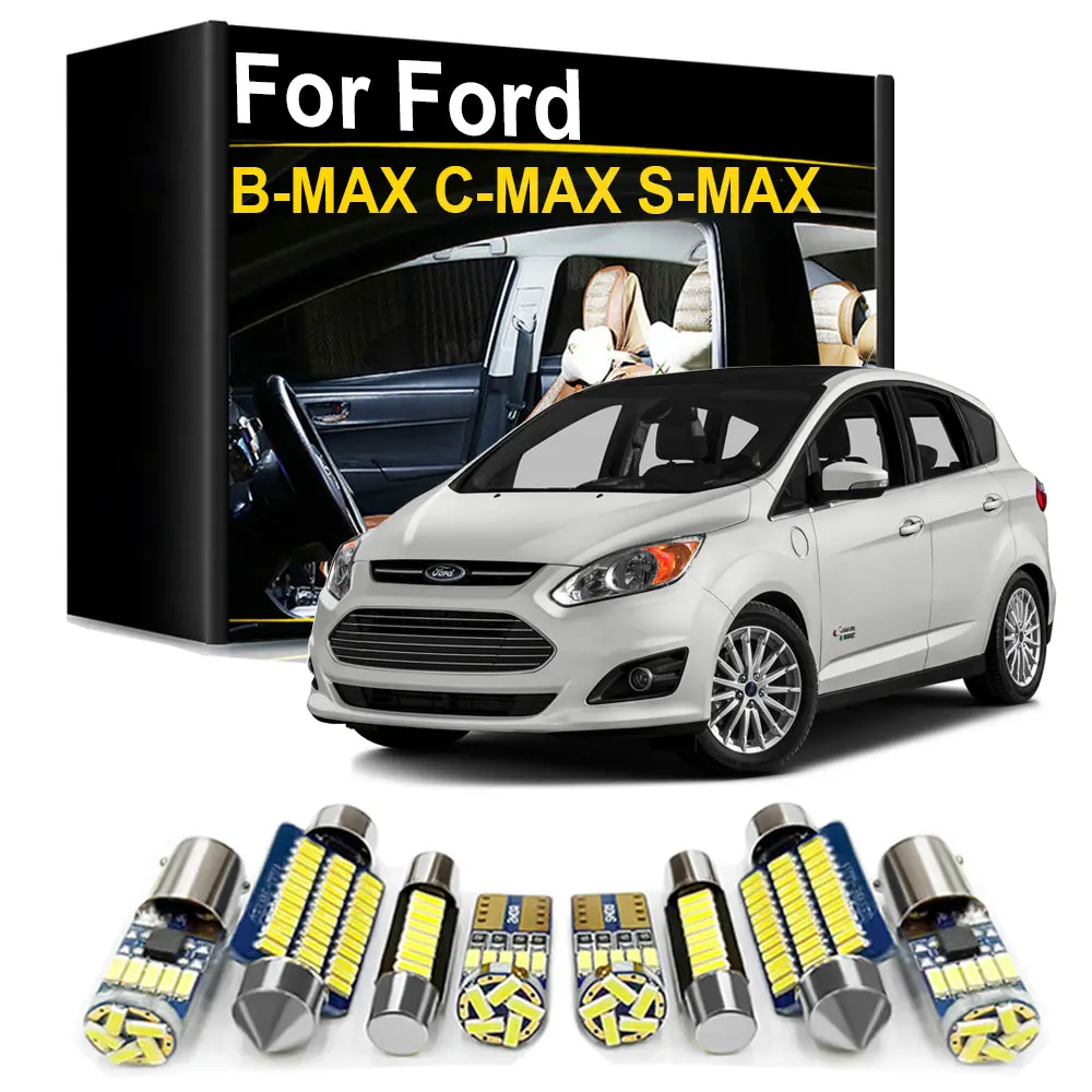 

Interior LED Lights Kit For Ford C Max MK1 MK2 C-max B-max S-max 2004- 2012 2013 2014 2015 2016 2017 2018 2019 2020 2021 Canbus
