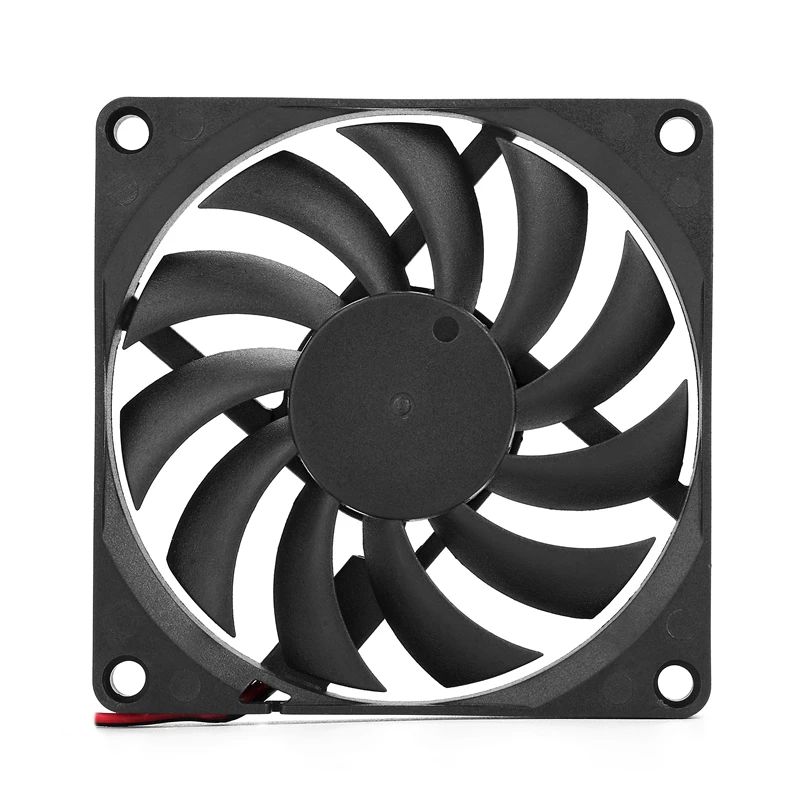 SXDOOL-Slim Brushless DC Cooling Fan, Computador Case Cooler, PC CPU, 80mm, 10mm, 80x80x10mm, 8cm, 5V, 8010, 2PIN, bola dupla, 2 PCes