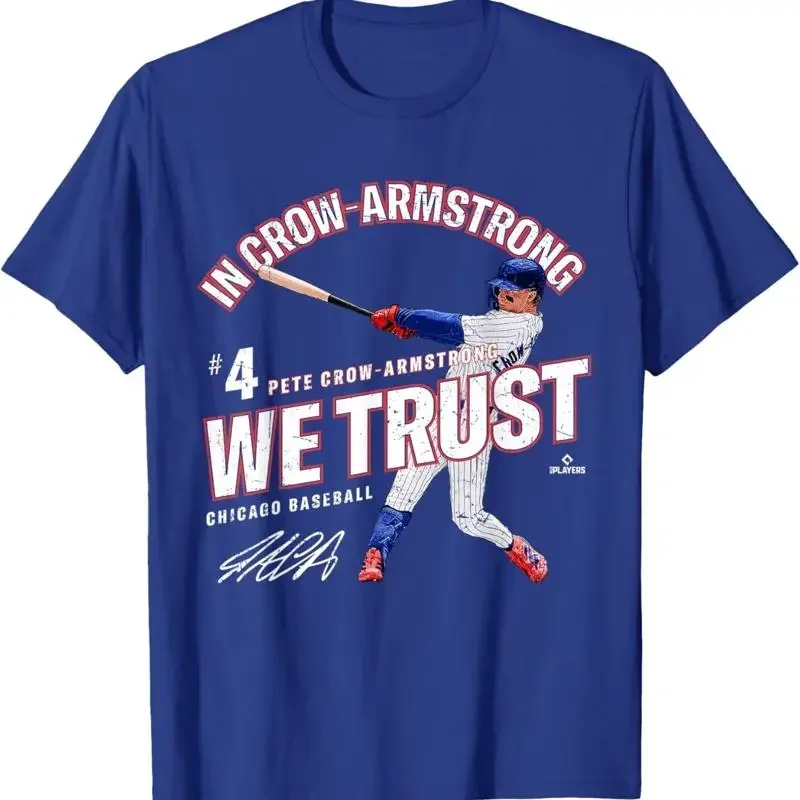In Pete Crow Armstrong We Trust Chicago Baseball MLBPA T shirt