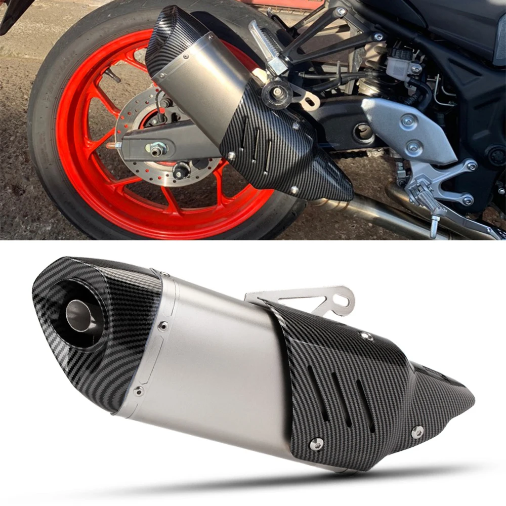 51mm Universal Motorcycle Exhaust pipe Muffler Pipe echappement moto db killer For RSV4 R3 ZX4R  XJ6 K11 NMAX155 R7 Z400 R3 MT25