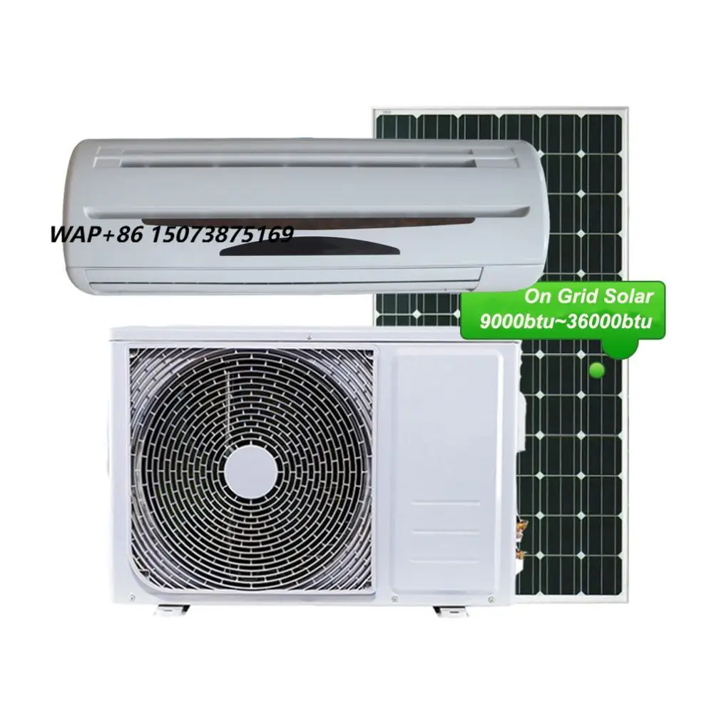 Electrictity-Saving 9000 12000 18000 24000 Btu Home Use on Grid Solar Aircon Air Conditioner Small