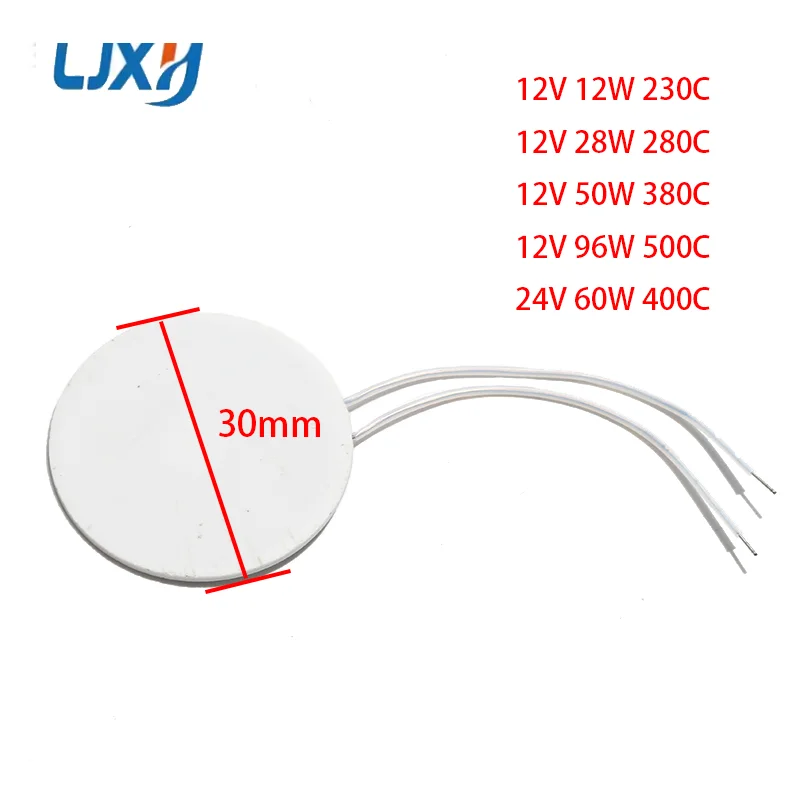 ljxh-elemento-de-aquecimento-ceramico-termico-12v-24v-30mm-230c-280c-380c-500c-400c-placa-aquecedora-circular-mch-12w-28w-50w-96w-60w