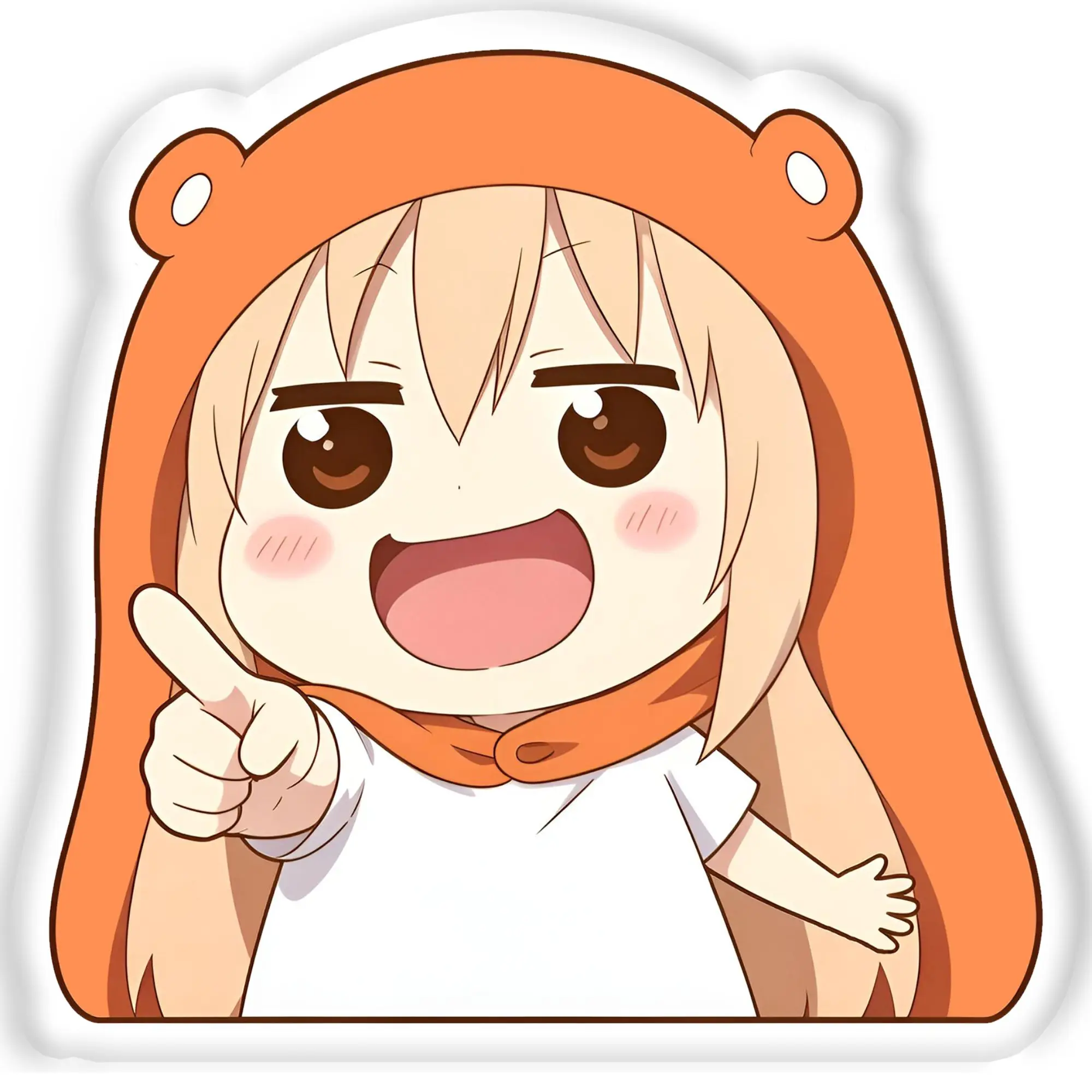Custom Orange Hood Girl Pillow Cushion Double Sided Japan Stuffed Cushions for Bedroom Bed Sofa Personalized Plush Pillows