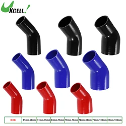 UXCELL 45 Degree 51mm-63mm 70mm-76mm ID 4Ply Car Elbow Reducer Silicone Hose Coupler Intercooler Tube Intake Piping