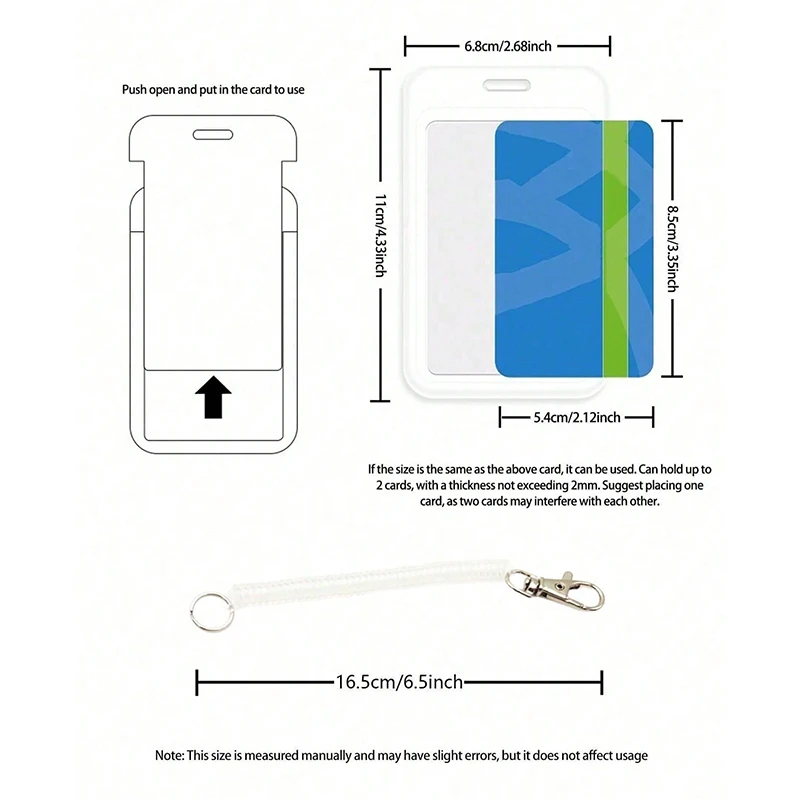 1pc INS Creative Cartoon Student Campus Card Holder With Stretchable Elastic Cord For Meal Card, Bus Card, Work Card, Etc.