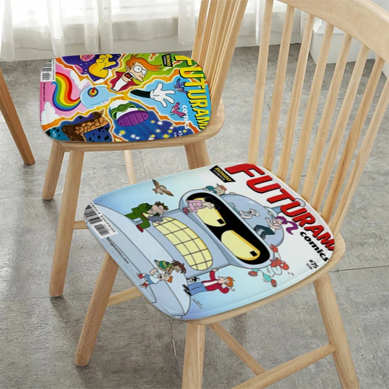 Cartoon F-Futurama Modern Minimalist Style Seat Pad Household Cushion Soft Plush Chair Mat Winter Office Bar Sofa Decor Tatami