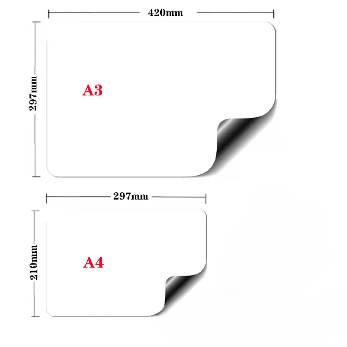 A3A4 Dry Erase Whiteboard Magnetic Fridge Sticker Message Board Notepad Dry Wipe Marker Writing Record Message Board Remind Memo