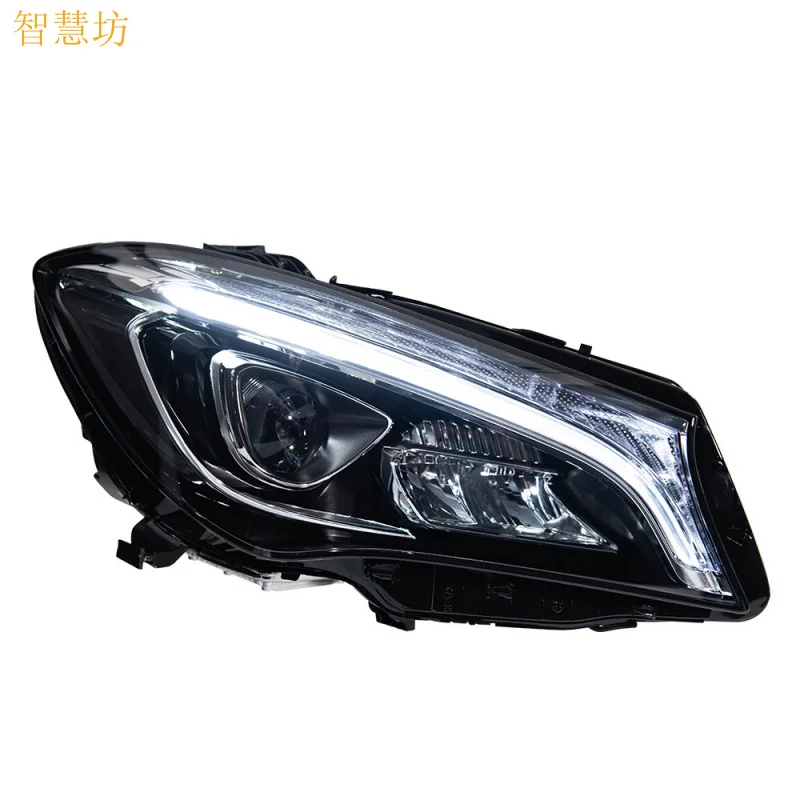 Suitable for 14-20 Mercedes-Benz CLA Headlight Assembly Modification Low Raised Full LED Light Source Daytime Running Light Turn