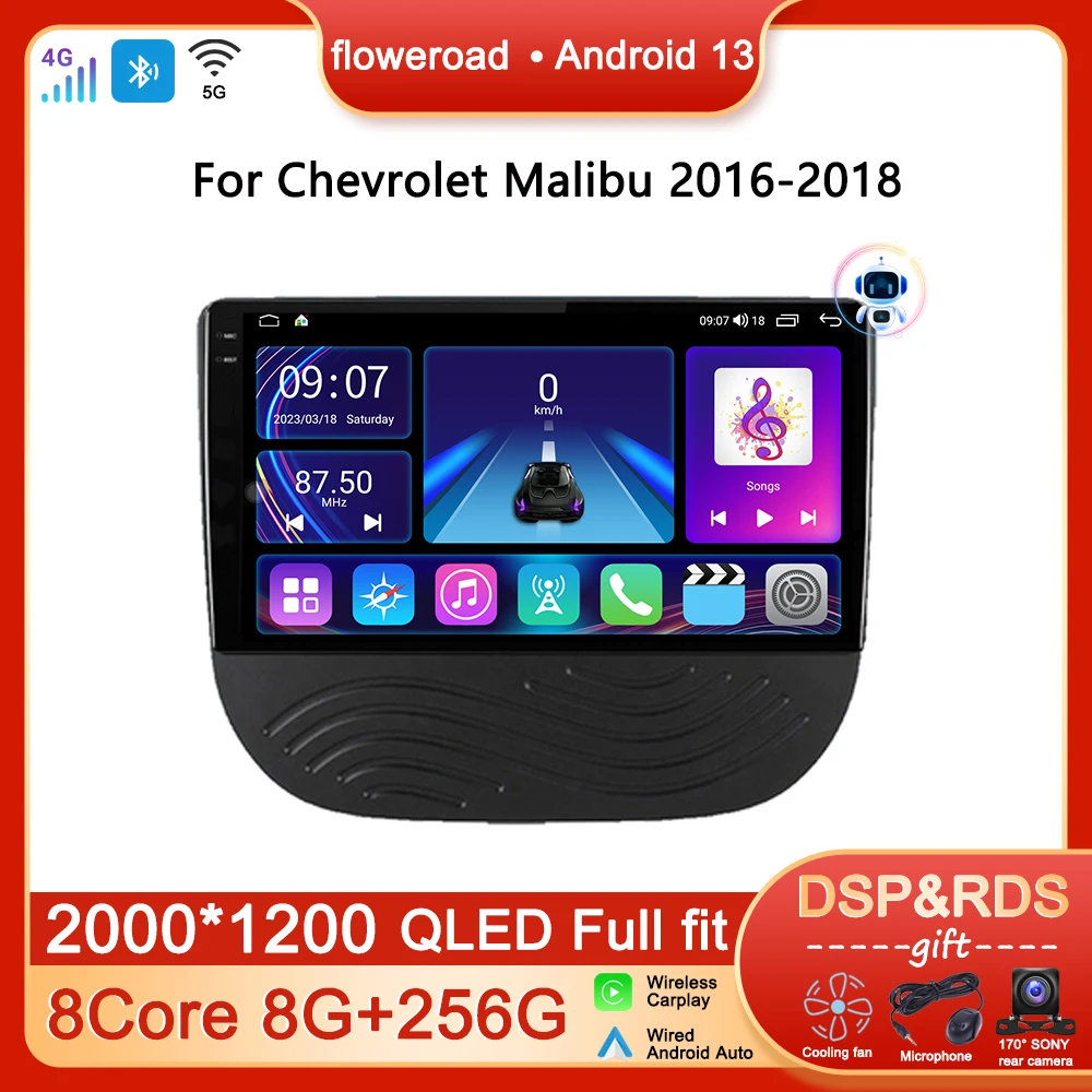 

Car Radio Multimedia Android For Chevrolet Malibu 2016-2018 Video Player Autoradio Apple Carplay Auto Stereo No 2 din dvd 4G LTE