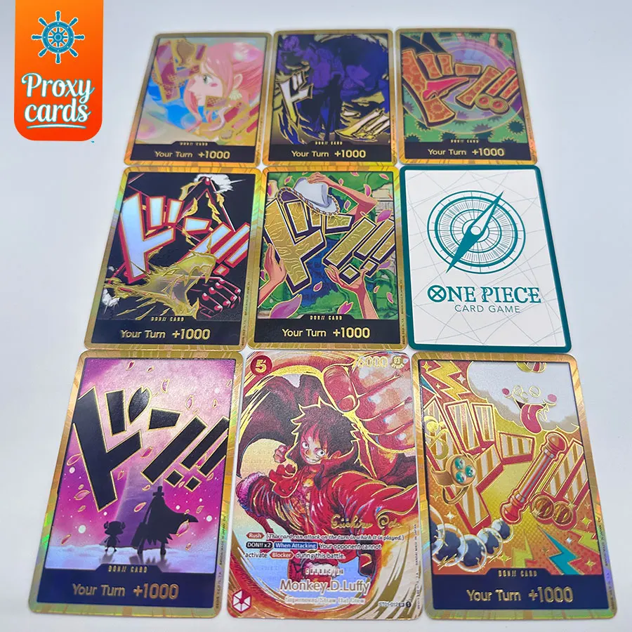 Proxy One Piece Card Game PRB-01English Anime Premium Gold Frame DON!! Cards Toy Gifts  OPCG Card
