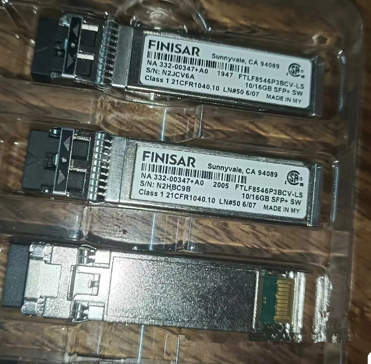 1PCS Finisar SFP+ Transceiver  332-00347+A0 FTLF8546P3BCV-LS 10/16GB SFP SW