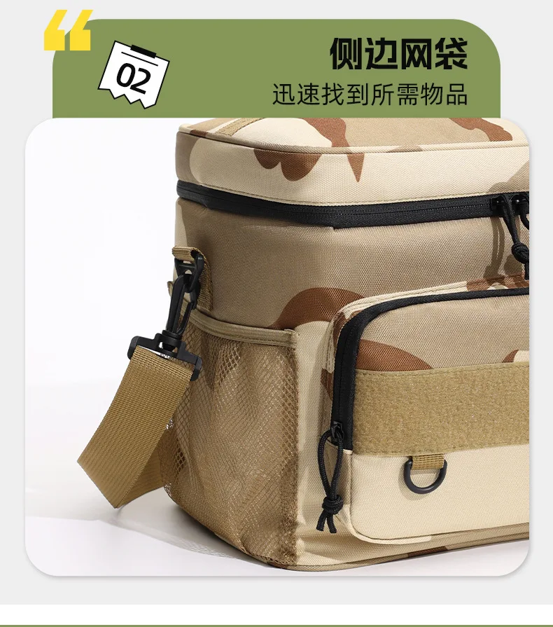 1pc Insulated Backpack Cooler Large Capacity Oxford Cloth Backpack Outdoor Travel Beer Bag Waterproof PEVA Lined Ice Bag