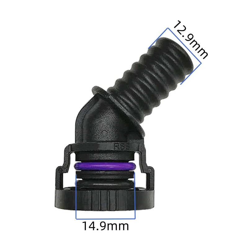 14.9mm auxiliary water tank connector water pipe joint 45 degree elbow male connector with high quality original part 2pcs a lot