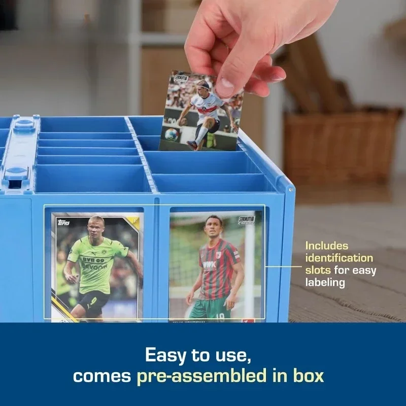 Hot Sellers.Collectible Card Bin  Includes 4 Card Storage Partitions | Loose Trading Card Storage for Pokemon, MTG, and Sports.N