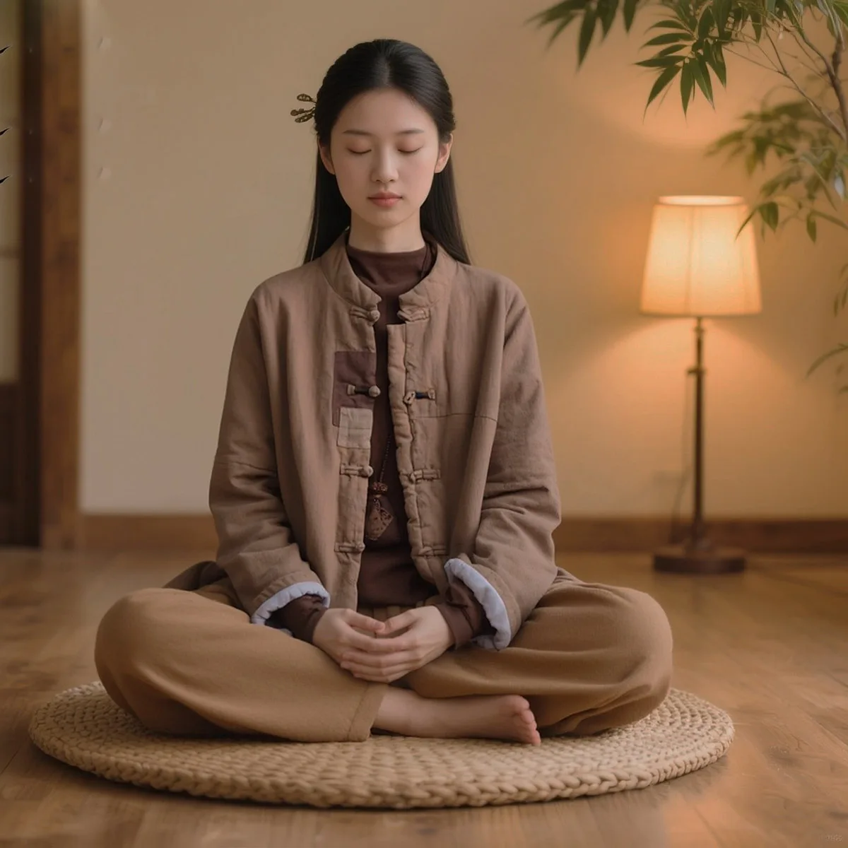 

Зимняя стеганая короткая куртка из хлопка и льна в китайском стиле, женская повседневная свободная куртка в стиле ретро с лягушкой на пуговицах Тан, пальто с карманами