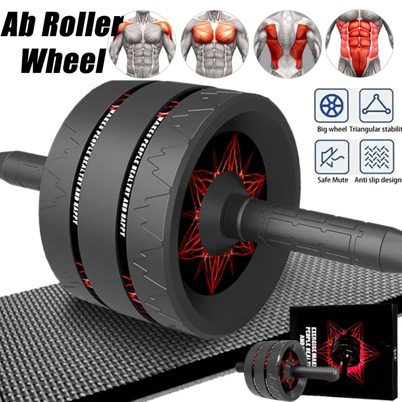 Ab Rollers Wheel Kit Exercise Wheel Core Strength Train Abdominal Roller Set for Abdominal Exercise and Core Strength Training