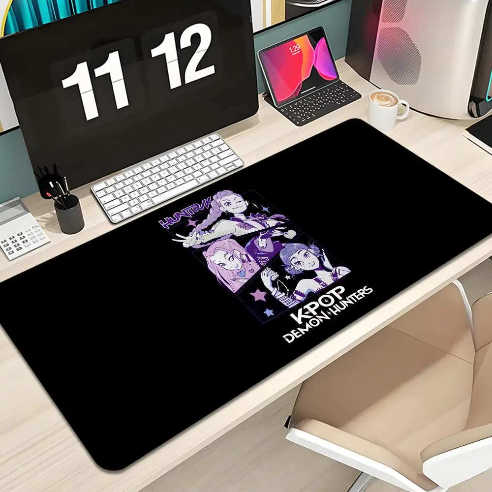 

Anime KPOP Demon Hunters Mouse Pad Keyboard Mousepad large 600X300 mm Desk Mat PC Gamer High definition printing Table pad
