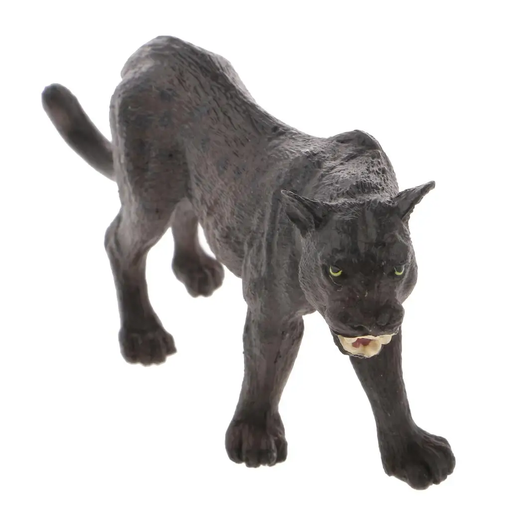 Figurine modèle de panthère noire vif, Figurine d'animal de la faune pour enfants