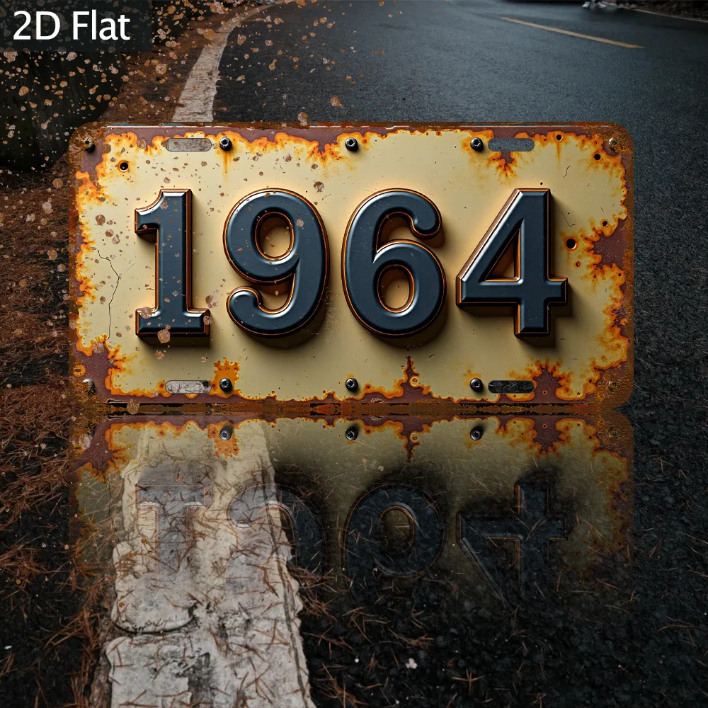 Vintage 1964 Metal Wall Sign - 12X6 Inches Rustic Style Decor, Suitable for Cafes, Bars, And Warehouses | Perfect Father'S Day G