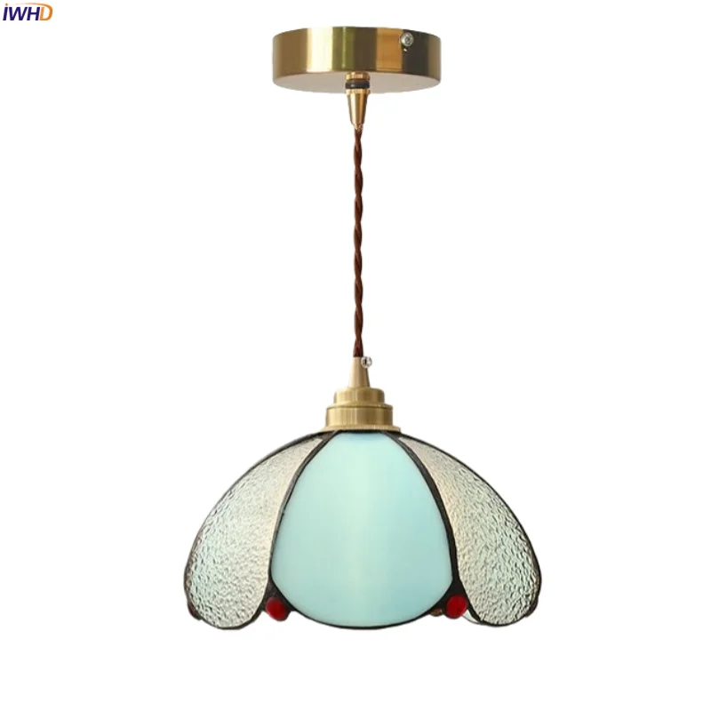 

IWHD Nordic Creative Glass LED Hanging Lamps Bedroom Living Room Decor Restaurant Cafe Interior Lighting Pendant Light Hanglamp