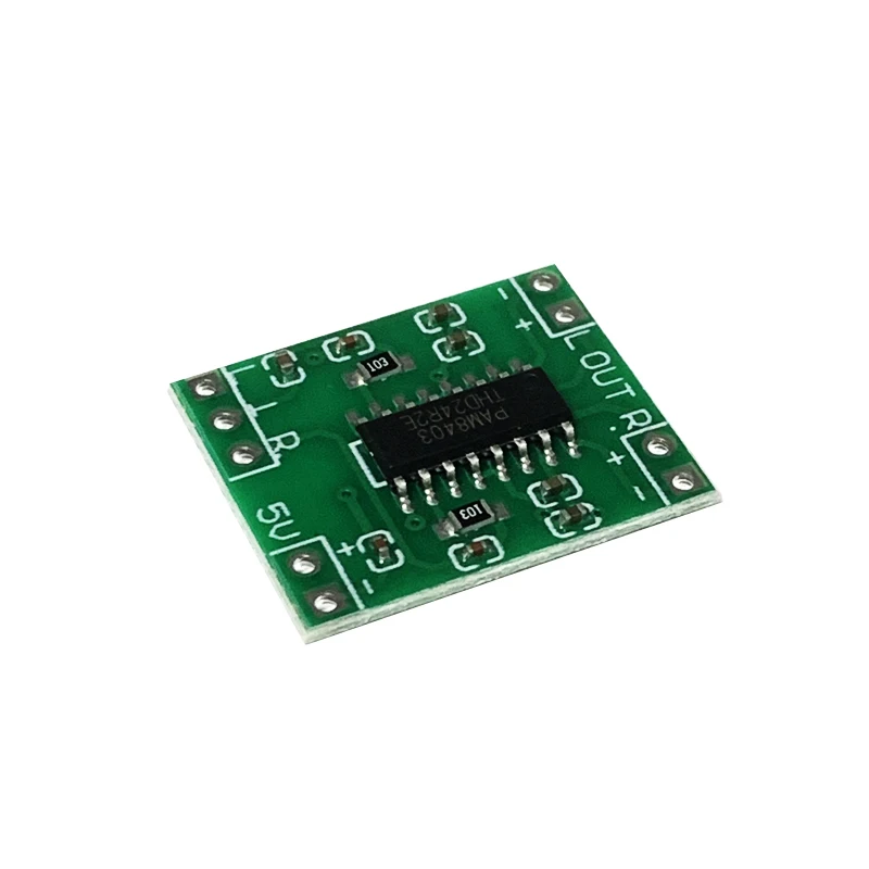 1pcs Miniature digital amplifier board PAM8403 amplifier module B50K 2*3W USB powered DIY audio amplifier speaker Connector