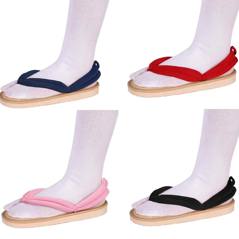 New Cosplay Shoes Kamado Tanjirou Clogs Sandals Kamado Nezuko Geta Kochou Shinobu Flip Flops Anime