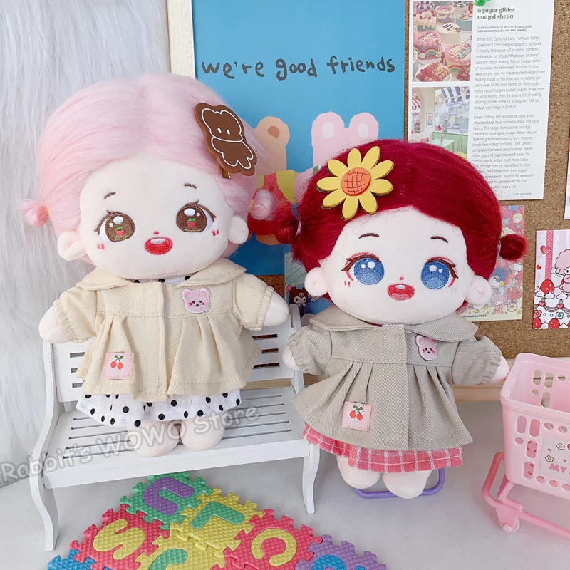 Doll Clothes for 20cm Idol Dolls Plush Cotton Doll\'s Accessories Hoodie Outfit for Korea Kpop EXO Dolls Fans Gift DIY Toys